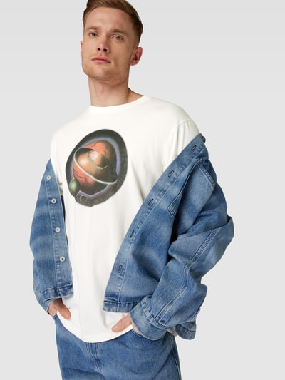 RE/DONE T-Shirt mit Motiv-Print Ecru 3