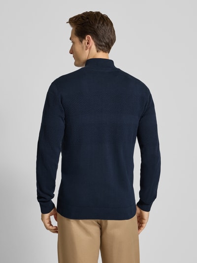 Lindbergh Cardigan met opstaande kraag en ritssluiting Donkerblauw - 5