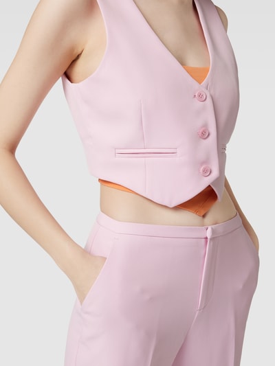 Damen Denim Weste Slim Fit - Cropped Ärmellose Jeansweste Mit Taschen