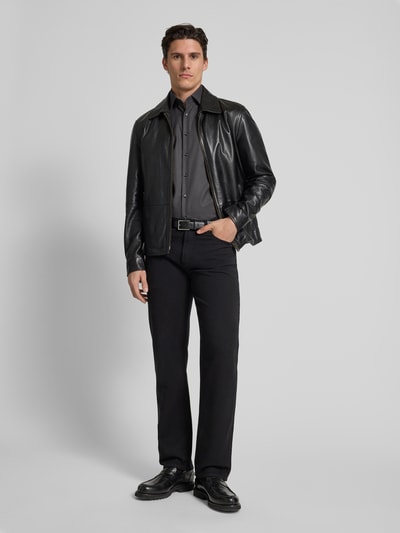 Christian Berg Men Regular Fit Business-Hemd mit Kentkragen Anthrazit 1