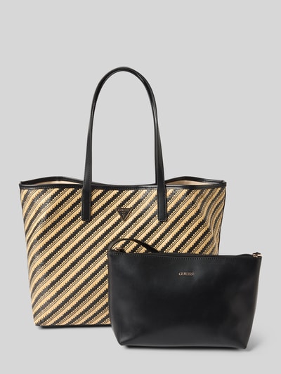 GUESS 2-in-1 shopper met labelapplicatie, model 'VIKKY II' Zwart - 2