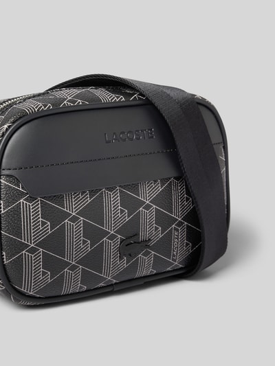 Lacoste Schoudertas met logo-monogram, model 'REPORTER BAG' Zwart - 3