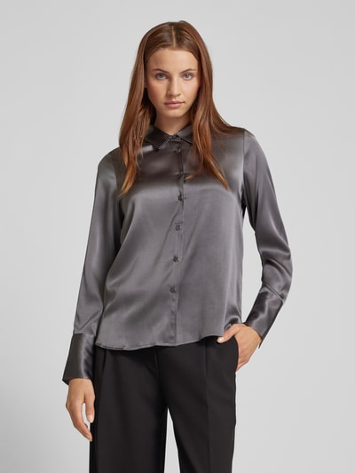 (The Mercer) N.Y. Bluse mit Knopfleiste Silber 4