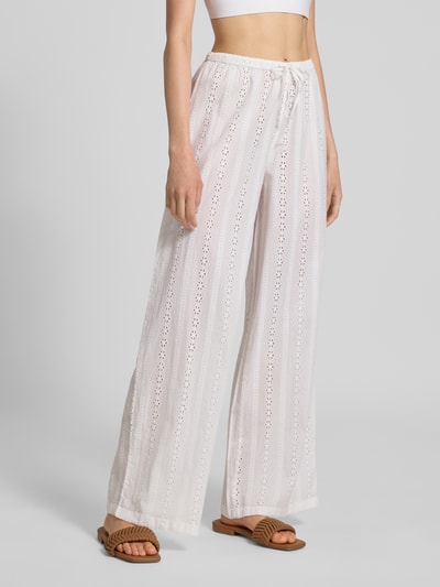 Review Stoffen broek met elastische band Wit - 4