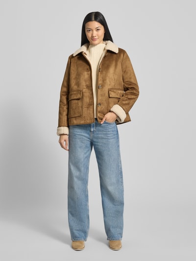 Lauren Ralph Lauren Jack met voering van teddybont en klepzakken Camel - 1