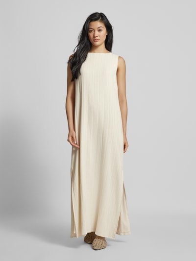 Jake*s Casual Maxi-jurk met structuurmotief Offwhite - 4