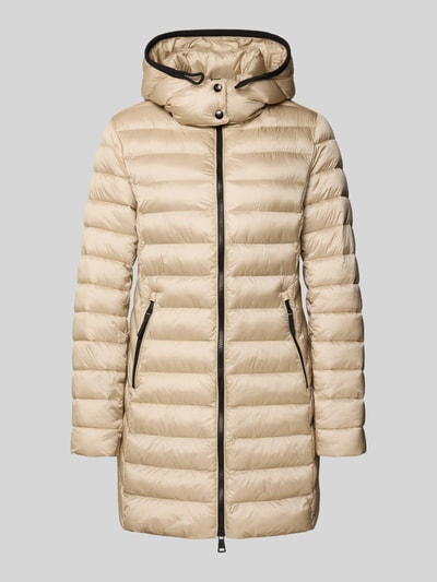 Fuchs Schmitt Regular fit gewatteerde lange jas met capuchon Zand - 2