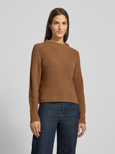 OPUS Gebreide pullover met opstaande kraag, model 'Pontelle' Camel - 4