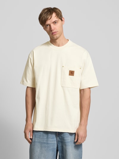 Carhartt Work In Progress T-shirt met borstzak Offwhite - 4