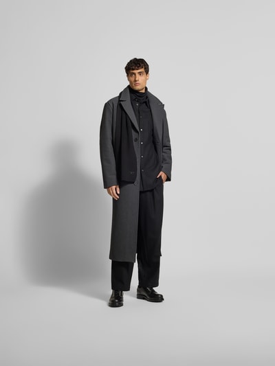MAISON KITSUNÉ Regular Fit Freizeithemd aus reiner Wolle Black 1