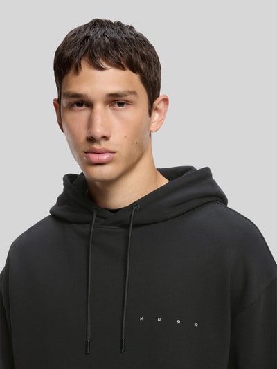 HUGO Regular Fit Hoodie aus reiner Baumwolle Modell 'Dikenhood' Black 3