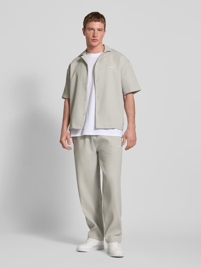 Pegador Sweatpants met plissévouwen, model 'TROY' Lichtgrijs - 1