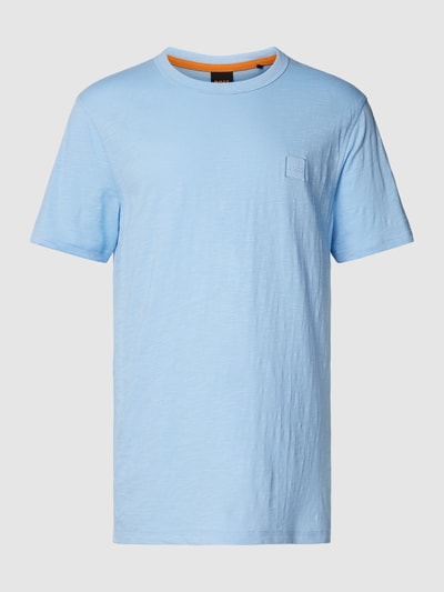 BOSS Orange T-Shirt mit Label-Applikation Hellblau 2