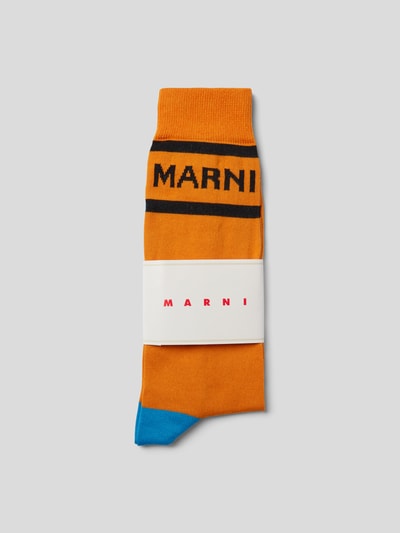 Marni Socken mit Label-Details Orange 3