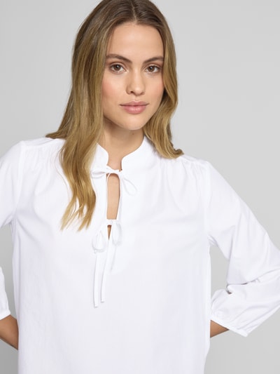 Tom Tailor Loose Fit Bluse aus Baumwoll-Mix Weiss 3