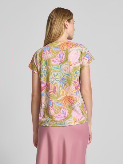 Christian Berg Woman T-Shirt mit geripptem Rundhalsausschnitt Apfel 5