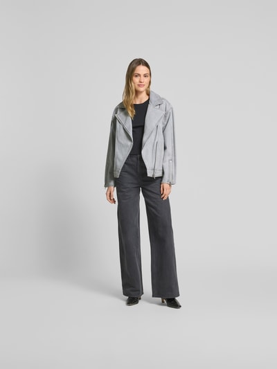 Iro Oversized Jeansjacke mit Eingrifftaschen Hellgrau 1