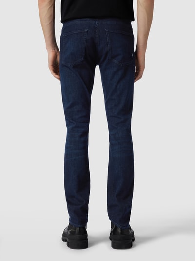 BOSS Slim Fit Jeans mit Stretch-Anteil Modell 'Delaware' Dunkelblau 5
