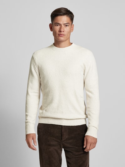 Cinque Strickpullover mit Rundhalsausschnitt Modell 'ZAC' Offwhite 4