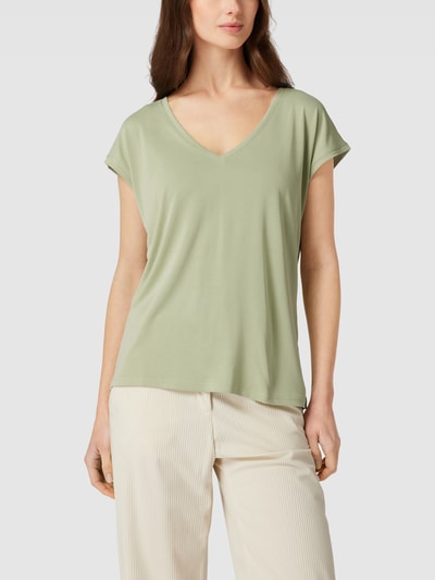 VERO MODA T-Shirt mit V-Ausschnitt Modell 'FILLI' Mint 4