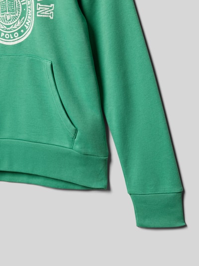 Polo Ralph Lauren Teens Hoodie met labelprint Groen - 2