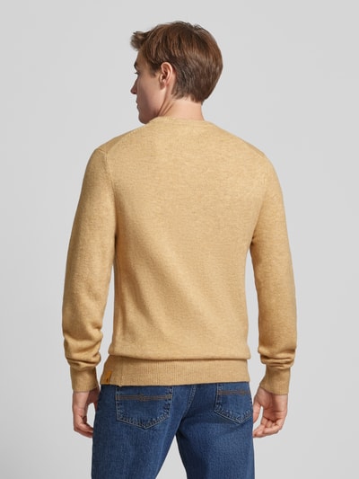 Scotch & Soda Regular fit gebreide pullover met ronde hals Camel - 5