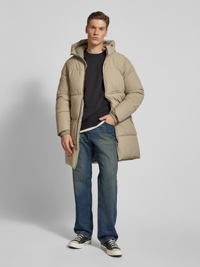 Jack & Jones Steppmantel mit Kapuze Modell 'VESTERBRO' Khaki 1