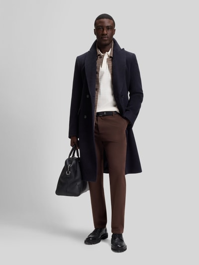BOSS Regular fit smalle broek van katoenmix model 'Kane1' Donkerbruin - 1