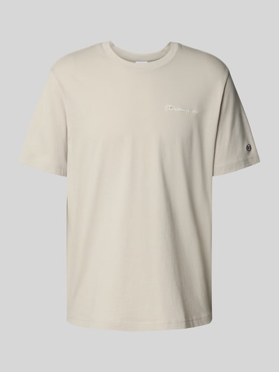 CHAMPION T-shirt met logostitchings en ronde hals Beige - 2