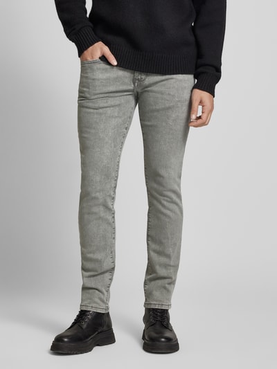 MCNEAL Slim Fit Jeans im 5-Pocket-Design Hellgrau Melange 4