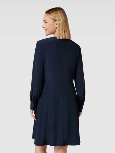 Marc O'Polo Knielange jurk met V-hals Marineblauw - 5