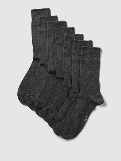 MCNEAL Socken mit Label-Stitching im 7er-Pack Anthrazit meliert 1