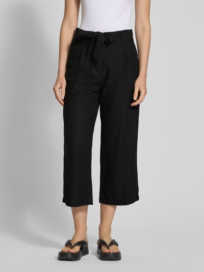 Only Regular Fit Culotte aus Viskose-Leinen-Mix Modell 'CARO' Black 4