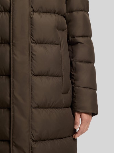 BOSS Regular fit gewatteerde lange jas met tweewegsritssluiting, model 'CENUTO' Olijfgroen - 6