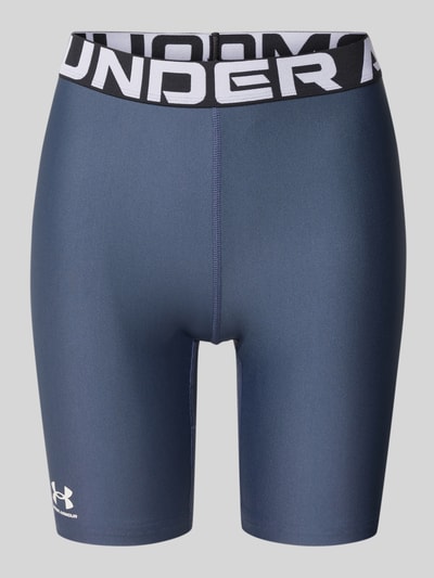 Under Armour Super Skinny Fit Shorts mit Label-Bund Rauchblau 2