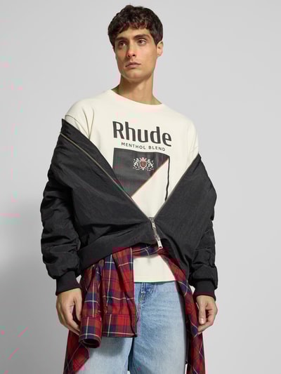 RHUDE Relaxed Fit T-Shirt aus reiner Baumwolle Offwhite 3