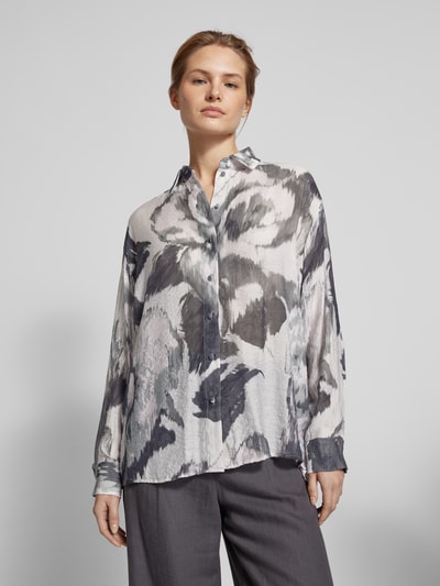 Jake*s Collection Overhemdblouse met all-over motief Lichtroze - 4