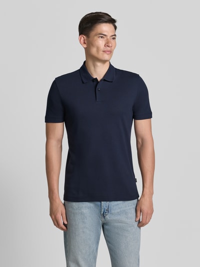 BOSS koszulka polo o kroju regular fit z mieszanki bawełny model 'PARLAY 240' Granatowy 4