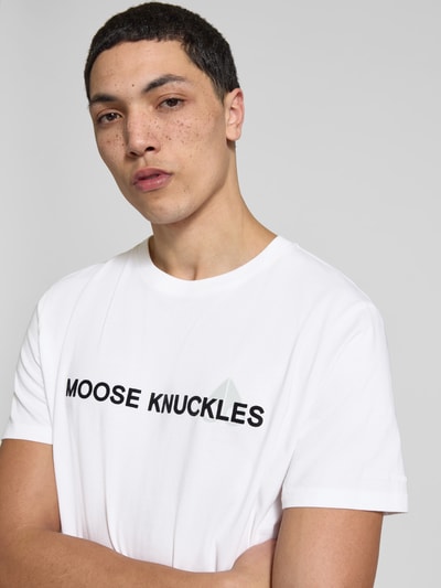 Moose Knuckles Regular fit T-shirt van katoen Wit - 3