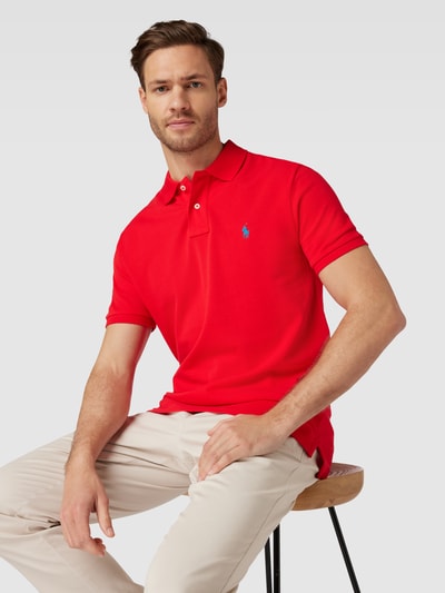 Polo Ralph Lauren Regular fit poloshirt met labelstitching Rood - 3