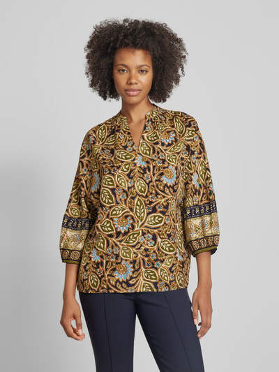 More & More Blouse met all-over motief Olijfgroen - 4