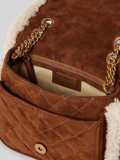 Lauren Ralph Lauren Handtas van schapenleer met labeldetails, model 'BRADLEY' Camel - 3