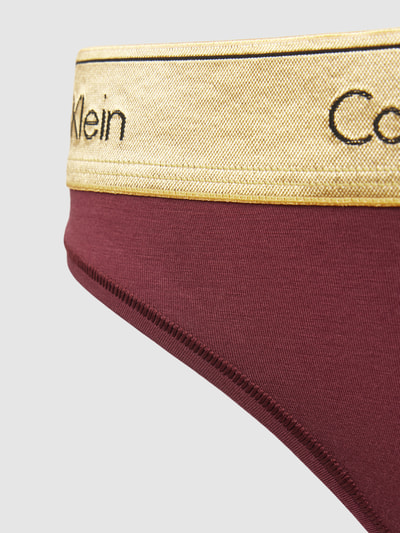 Calvin Klein Underwear String mit elastischem Label-Bund Modell 'HOLIDAY' Bordeaux 2