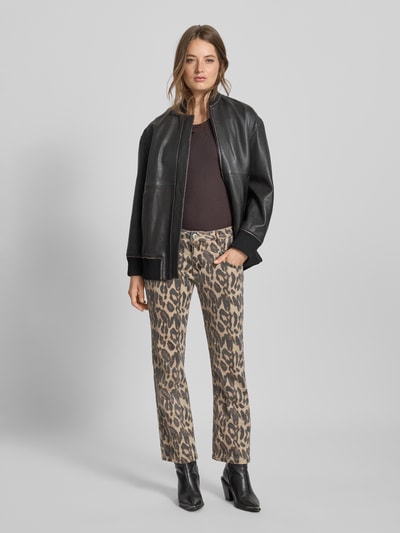 Buena Vista Straight fit broek in verkorte pasvorm, model 'Anna' Beige - 1