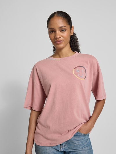 JAKE*S STUDIO WOMAN Oversized T-Shirt mit Motiv-Stitching Altrosa 3