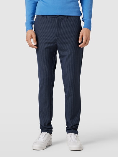 Matinique Stoffen broek met streepmotief, model 'liam' Blauw - 4