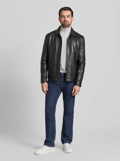 RAGMAN Shirt met lange mouwen en col Steengrijs - 1