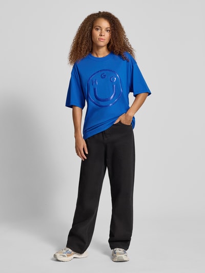 Hugo Blue T-shirt o kroju relaxed fit z czystej bawełny  Błękitny 1