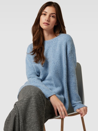 Weekend Max Mara Strickpullover mit Rundhalsausschnitt Modell 'OGLIO' Hellblau 3