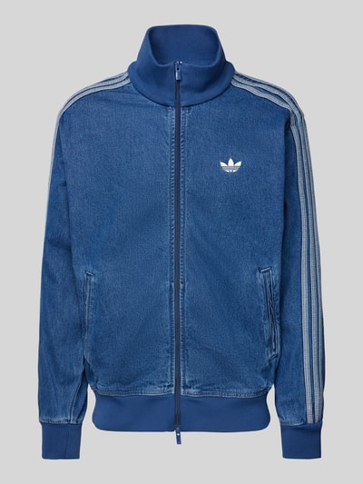 adidas Originals Sweatjacke mit gerippten Abschlüssen Jeansblau 2